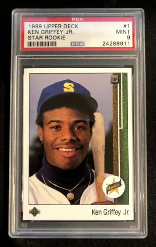 1989 Upper Deck Ken Griffey Seattle Mariners 1 Baseball Card Psa 9