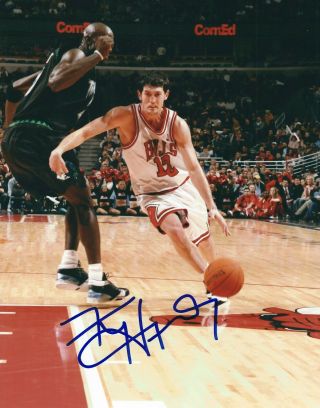 Signed 8x10 Kirk Hinrich Chicago Bulls Autographed Photo