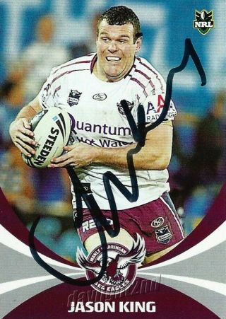 ✺signed✺ 2011 Manly Sea Eagles Nrl Premiers Card Jason King Daily Telegraph