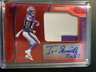 2019 Panini Certified Irv Smith Jr Rc Red Etch Auto 10/25 Vikings