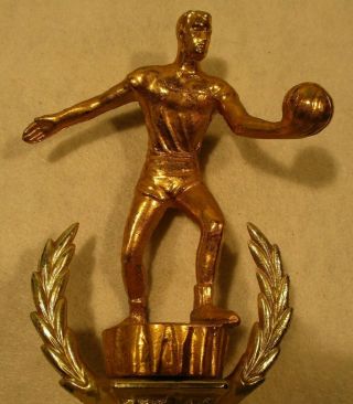 Rare 1963 Vintage Men ' s Basketball Trophy Award,  Antique - 2