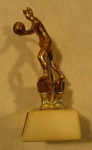 Rare 1963 Vintage Men ' s Basketball Trophy Award,  Antique - 3