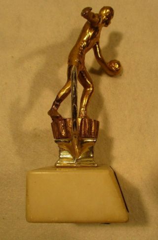 Rare 1963 Vintage Men ' s Basketball Trophy Award,  Antique - 5