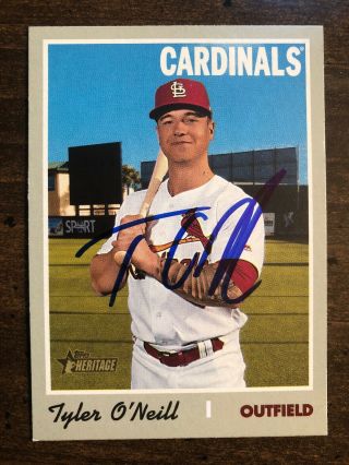 2019 Topps Heritage Tyler O’neill 564 Auto Signed Autograph Cardinals