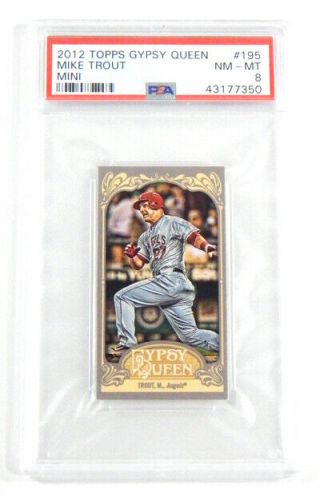 2012 Topps Gypsy Queen Mike Trout Mini 195 Psa 8