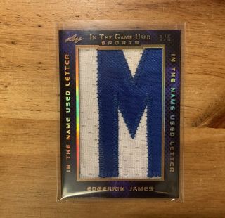 Edgerrin James 2019 Leaf In The Game Sports “in The Name” Letter 3/5