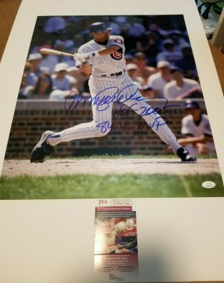 Ryne Sandberg Signed Autographed Chicago Cubs 16x20 Photo Double Inscribed