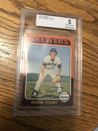 1975 Topps Robin Yount Bvg 5 Ex Milwaukee Brewers Rookie