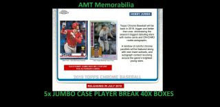 Ty Cobb Detroit Tigers 2019 Topps Chrome 5x Jumbo Cases 40x Boxes Player Break