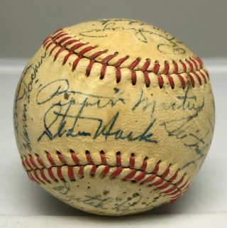 1956 Chicago Cubs Team 27x Signed Baseball Pepper Martin Monte Irvin Psa/dna Loa