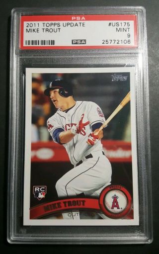 Mike Trout 2011 Topps Update US175 Rookie RC PSA 9 (Angels) 2