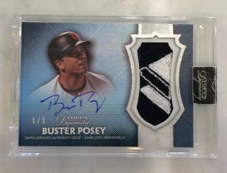 2017 Topps Dynasty Buster Posey Auto Logo Patch True 1/1 One Of One