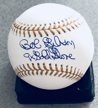 Bob Gibson Hof Autographed 60th Anniversary “9x Gold Glove” Signed Baseball Jsa
