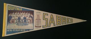 Buffalo Sabres 1976 - 77 Stanley Cup Playoffs Pennant