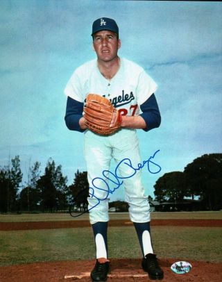 Phil Regan Signed 8x10 Photo Autograph Los Angeles Dodgers On Mound Auto