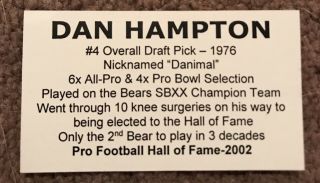 DAN HAMPTON CHICAGO BEARS 
