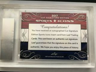 2017 Leaf Sports Icons Cut Signature Edition Ray Nitschke Cut Autograph Auto /4