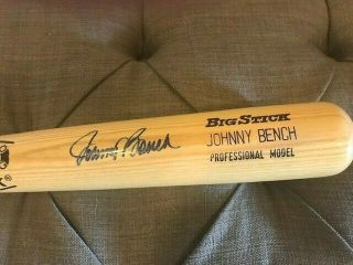 Johnny Bench Autographed Authentic Professional Baseball Bat. 2