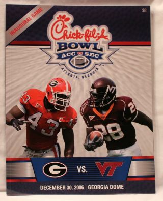 2006 Georgia Bulldogs Football Game Programs,  Including Virginia Tech