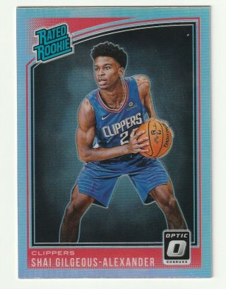 2018 - 19 Panini Optic Rated Rookie Rc Shai Gilgeous - Alexander Holo Silver Prizm