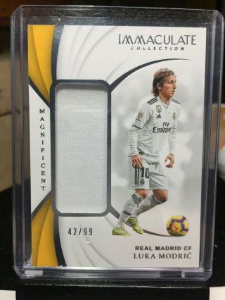 2018 - 19 Immaculate Soccer Luka Modric Magnificent Memorabilia 42/99 Real Madrid