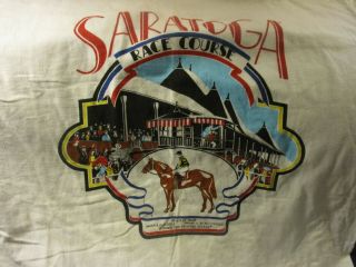 Saratoga Race Course Throwback Logo Man O War 1920 T Shirt Xl Horse Racing