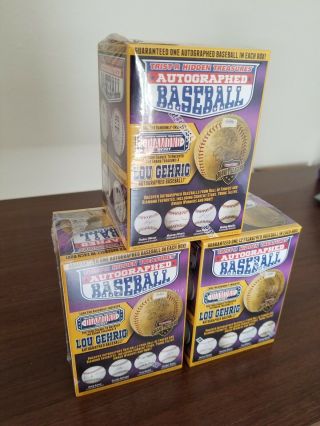 3 Tristar Hidden Treasures Series 10 Autographed Baseball 2019 Factory.
