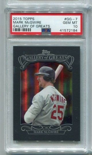Mark Mcgwire 2015 Topps Gallery Of Greats Psa 10