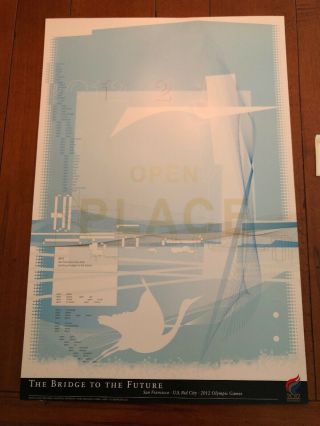 2012 San Francisco Olympic Bid City “open Place” Jean Orlebeke Poster