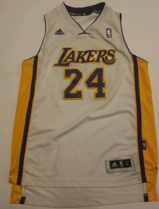 Adidas Swingman White Los Angeles Lakers Kobe Bryant 24 Jersey Youth Large