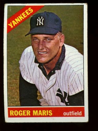 1966 Topps Baseball Card 365 Roger Maris York Yankees