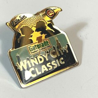 Vintage Lapel Pin Windy City Classic Chicago White Sox Cubs Baseball Hat Pin