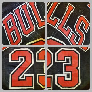 VTG 90 ' s Michael Jordan Chicago Bulls BLACK Basketball Jersey 23 Champion SZ 44 5