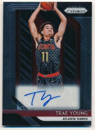 Trae Young 2018/19 Panini Prizm Rc Rookie Autograph Hawks Auto Sp $200