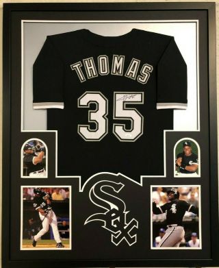 Framed Frank Thomas Autographed Signed Chicago White Sox Jersey Jsa