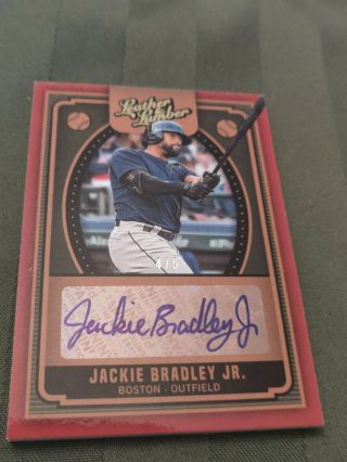 2019 Panini Leather & Lumber Auto Jackie Bradley Jr.  Boston Red Sox 4/5