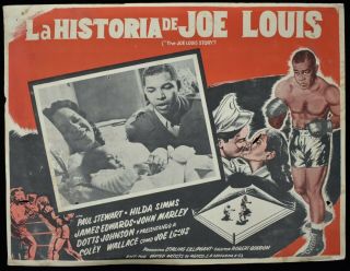 1953 The Joe Louis Story Boxing Mexican Lobby Card