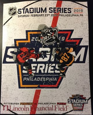2019 Nhl Stadium Series Game Program Penguins Flyers See Ebay Store Puck Patch