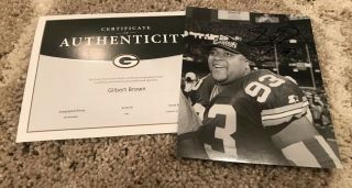 Gilbert Brown Signed 8x10 Photo Autographed Green Bay Packers Bowl - Cert.