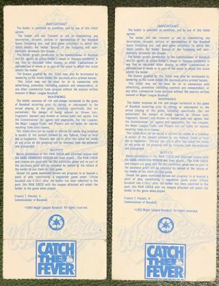 1992 World Series Ticket Stub Game 1 & 6 Blue Jays @ Braves 8