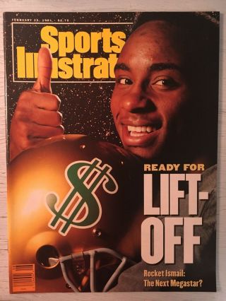 1991 Raghib Rocket Ismail Notre Dame Sports Illustrated Label Removed