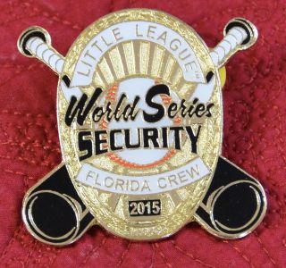 Little League Pin 2015 World Series Security Florida Crew Badge Dph Pete 