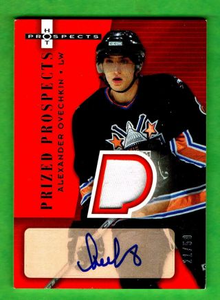 2005 - 06 Fleer Hot Prospects Red Alexander Ovechkin Sp Auto Rookie Rc Sp 21/50