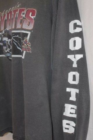 Vintage 90s Phx Coyotes Long Sleeve T Shirt Mens XL Hockey NHL Aztec Logo Salem 4