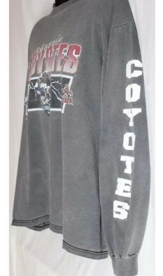Vintage 90s Phx Coyotes Long Sleeve T Shirt Mens XL Hockey NHL Aztec Logo Salem 5