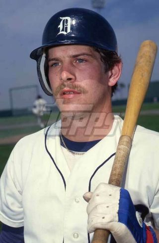 1982 Topps Baseball Card Final Color Negative Rick Leach Tigers
