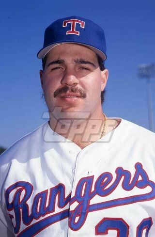 1991 Topps Baseball Card Final Color Negative Pete Incaviglia Rangers