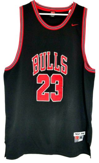 Nike Team Michael Jordan 23 Chicago Bulls Career Achievements Signature Jersey 2