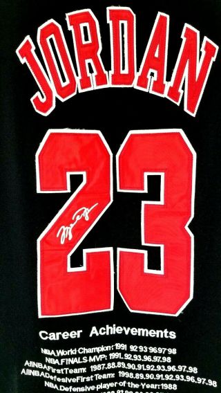 Nike Team Michael Jordan 23 Chicago Bulls Career Achievements Signature Jersey 5