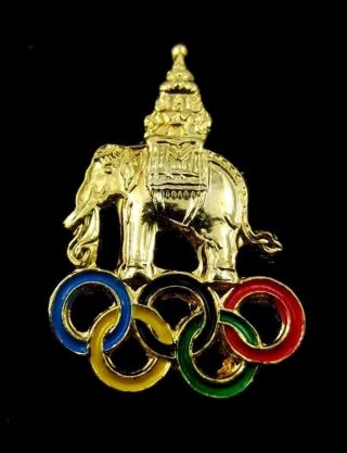 2016 Rio Olympics Thai Thailand (noc) Olympic Committee Elephant Pin Badge